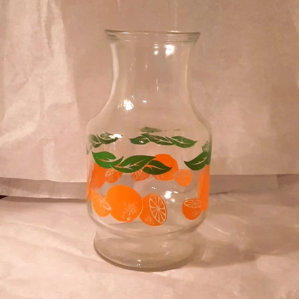 Vintage Glasswear Orange juice or jar